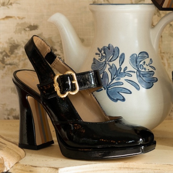 New Sam Edelman Women's Jildie Slingback Patten Leather Mary Jane Heel Size 9.5 - Picture 10 of 11